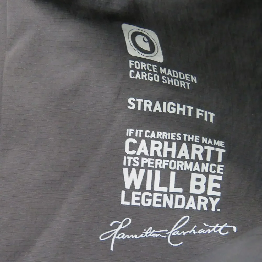 Carhartt Women's Straight Fit Force Madden Cargo Shorts 10 Charcoal Gray